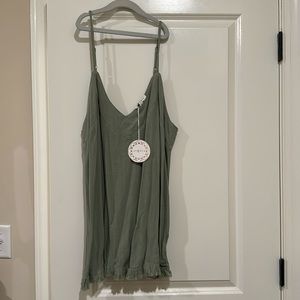Green Linen Tank